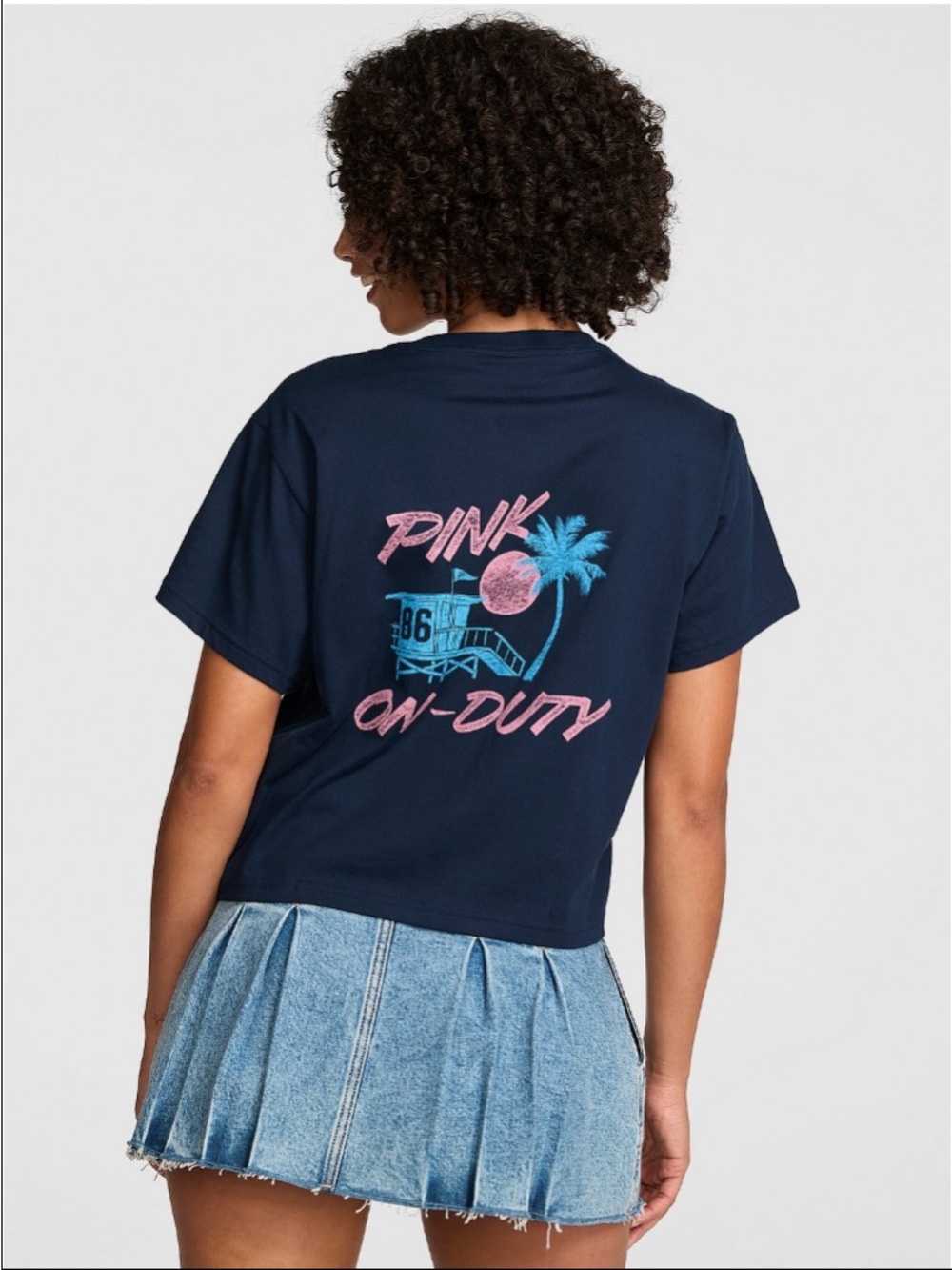 🩷VS PINK Campus Boxy tee sz XL NWT